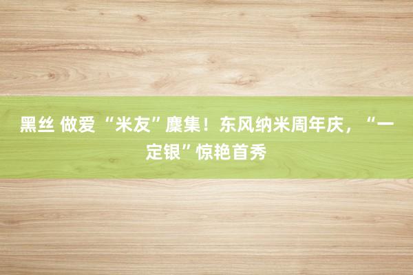 黑丝 做爱 “米友”麇集！东风纳米周年庆，“一定银”惊艳首秀