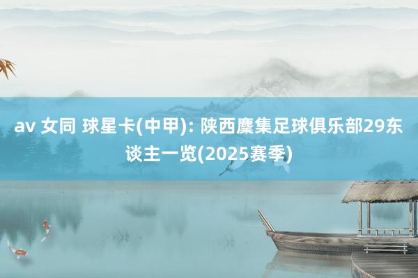 av 女同 球星卡(中甲): 陕西麇集足球俱乐部29东谈主一览(2025赛季)